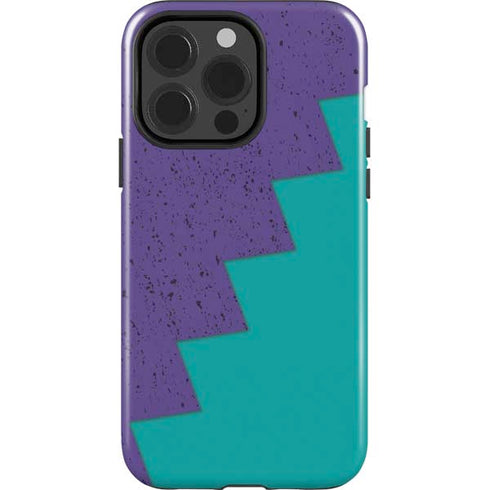 Purple Turquoise Zig Zag iPhone 15 Pro Impact Case